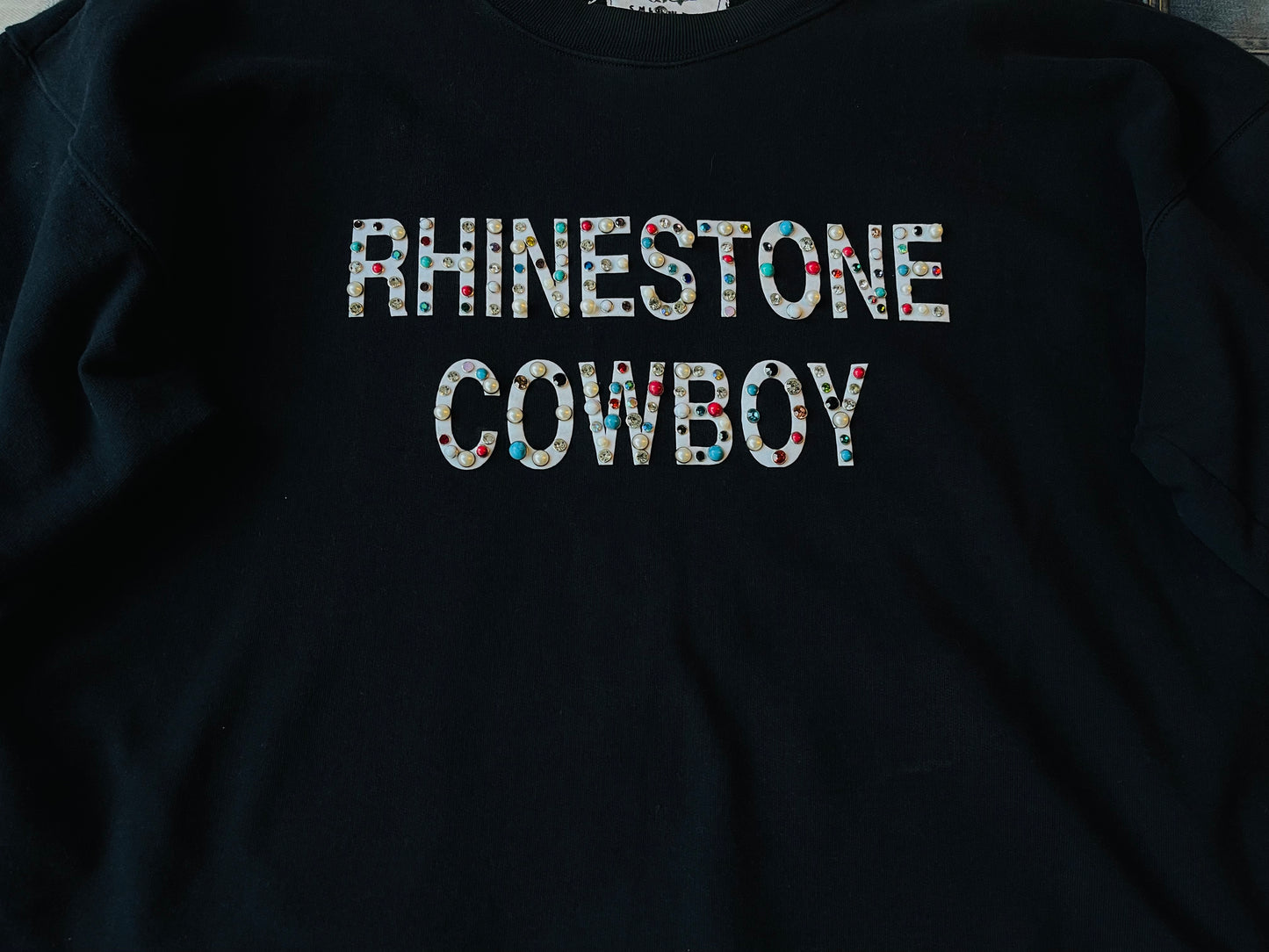 RHINESTONE COWBOY CREWNECK | 001