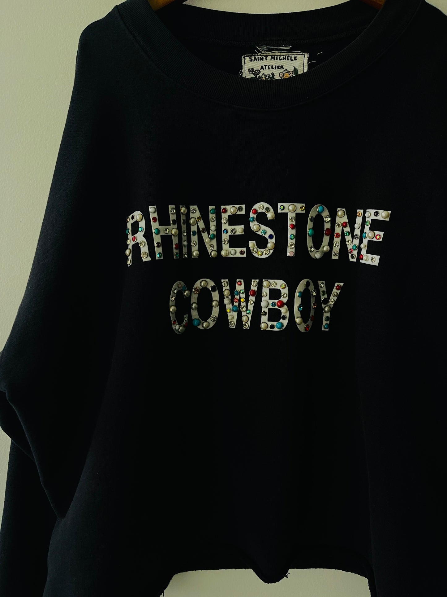 RHINESTONE COWBOY CREWNECK | 001
