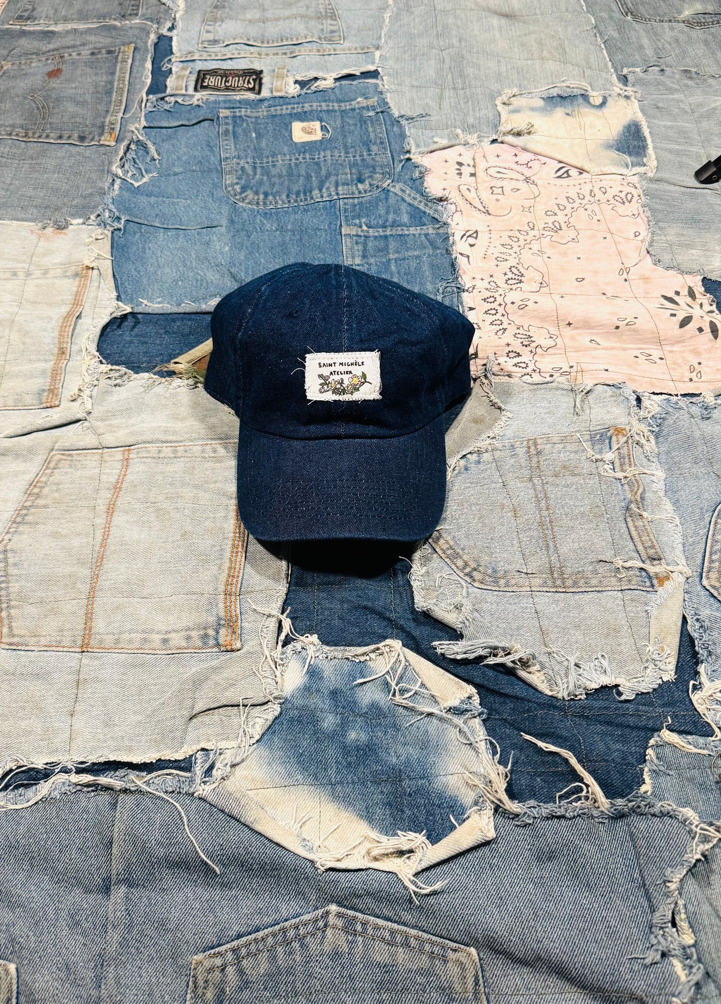 MAGNOLIA LOGO PATCH DENIM DAD CAP | RAW DENIM