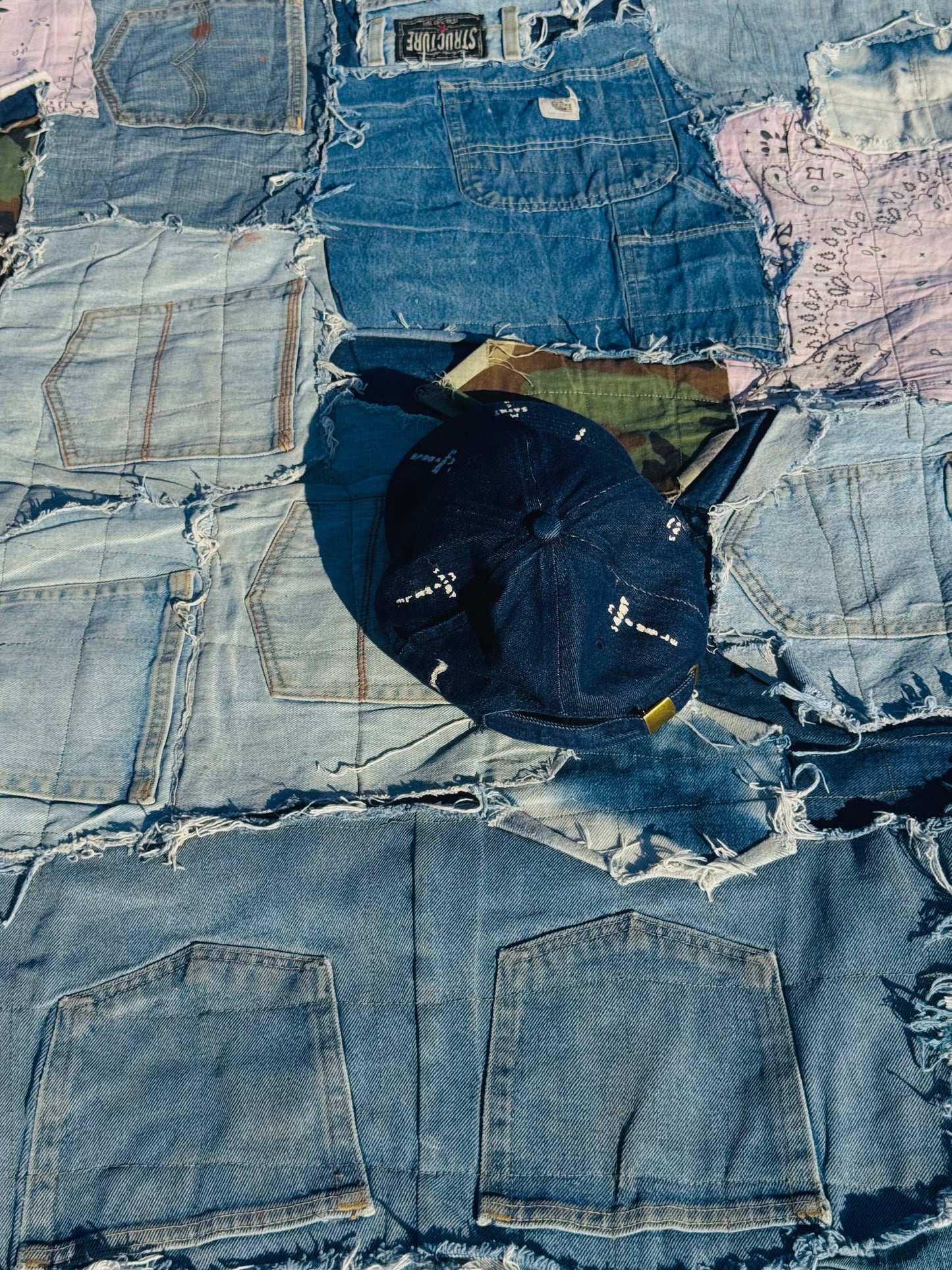 MONOGRAM CROSS LOGO TRUCKER | RAW DENIM