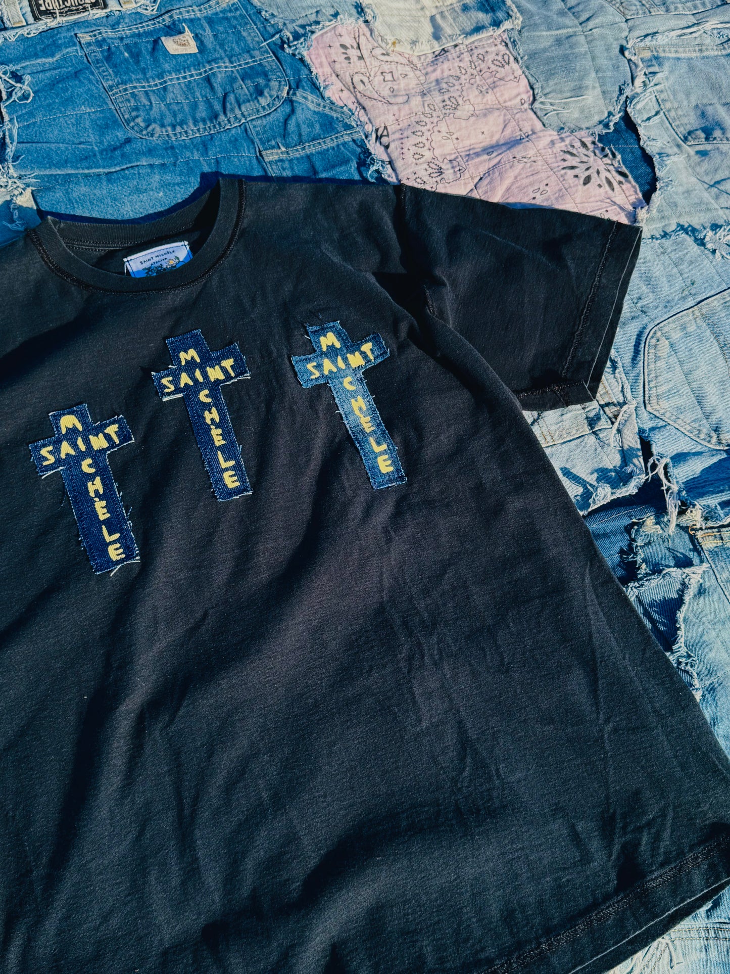 THE REWORKED TRINITY TEE | VINTAGE BLACK