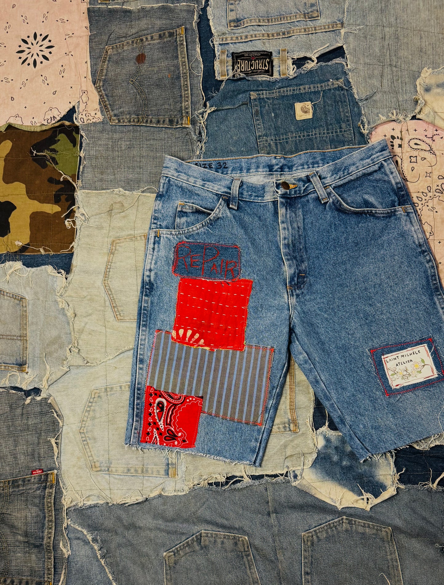 PATCH & REPAIR DENIM SHORTS 003