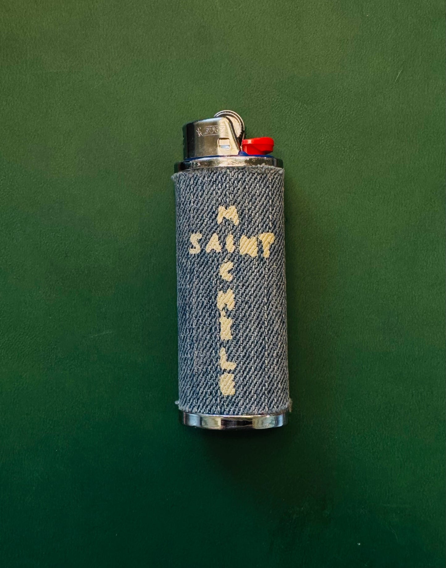 SAINT MICHÈLE CROSS LOGO LIGHTER  | BLUE DENIM