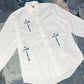 $AINT OF ALL $AINT$ REWORKED WHITE BUTTON DOWN | BLUE JEAN