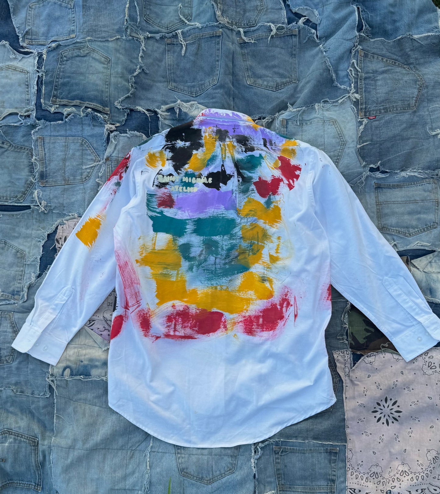 A DAY IN THE STUDIO PAINTERS REWORKED BUTTON DOWN