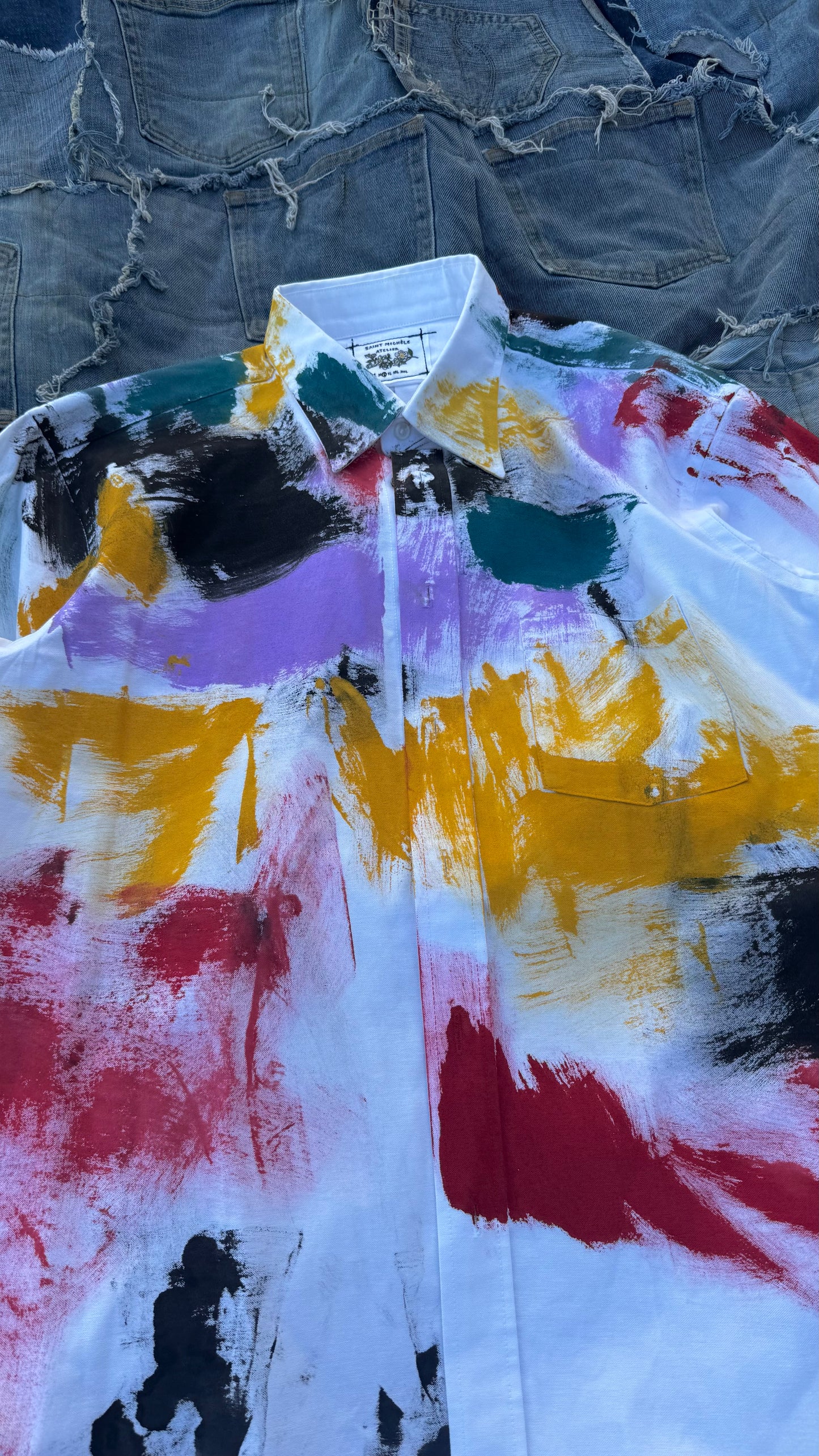 A DAY IN THE STUDIO PAINTERS REWORKED BUTTON DOWN