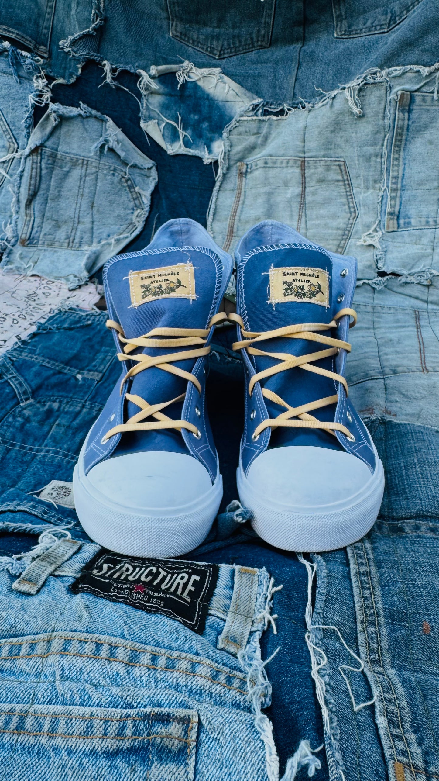 MM-001 HIGH TOP | BLUE GOLD