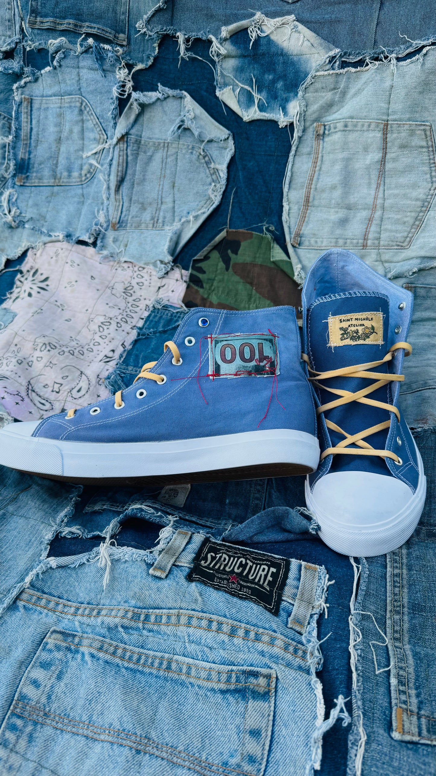 MM-001 HIGH TOP | BLUE GOLD