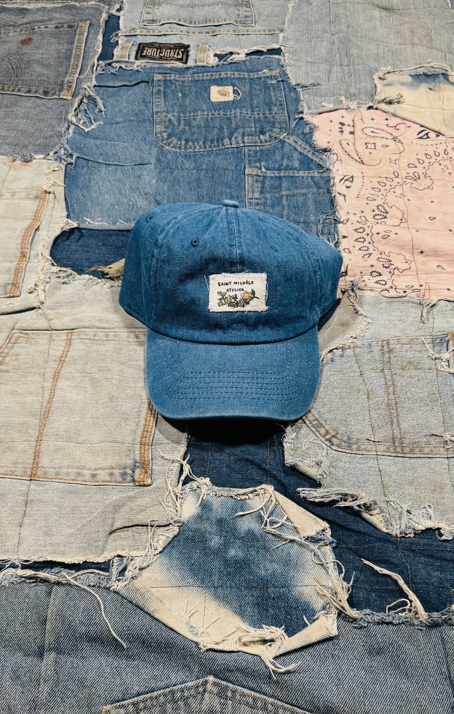 MAGNOLIA LOGO PATCH DENIM DAD CAP | BLUE JEAN