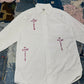 $AINT OF ALL $AINT$ REWORKED WHITE BUTTON DOWN | OLD MAUVE