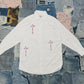 $AINT OF ALL $AINT$ REWORKED WHITE BUTTON DOWN | OLD MAUVE