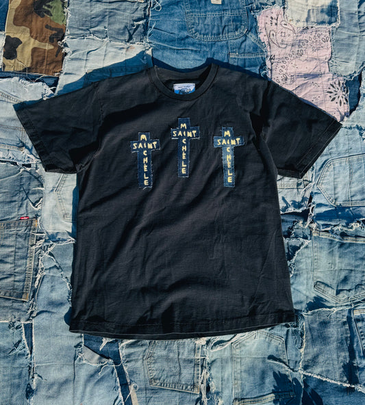 THE REWORKED TRINITY TEE | VINTAGE BLACK