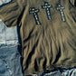 THE REWORKED TRINITY TEE | WORN MILITARY GREEN