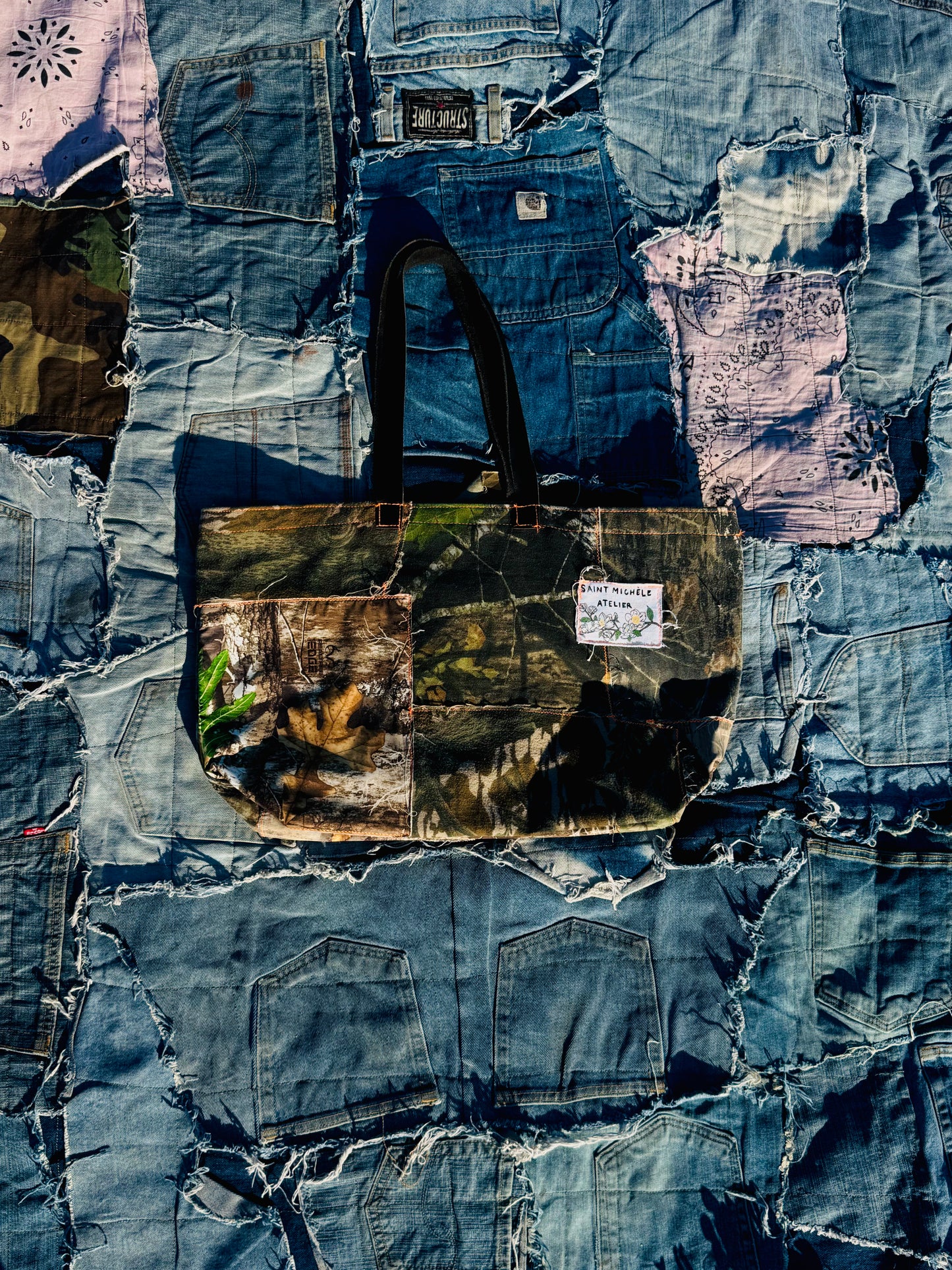 REWORKED PATCHWORK DAILY TOTE | CAMO
